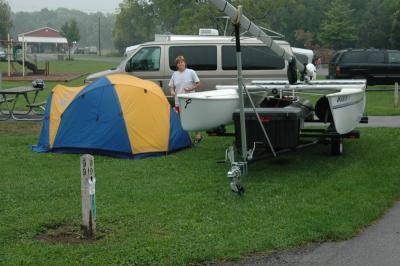 Our campsite at Kellys Island State Park