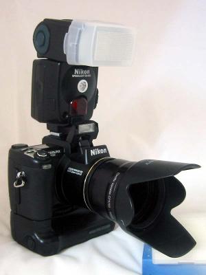 Whole System with MB-E5700, SB80-DX, Coolfix Variable Adaptor and Sony Flower Hood