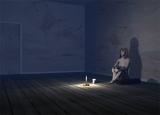 Girl in dark room