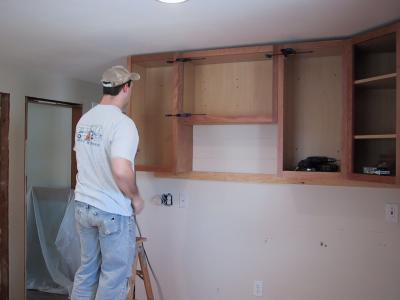 Day 7 - New cabinets are installed