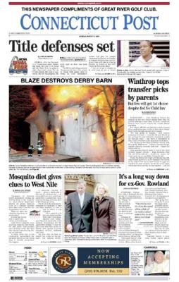 Connecticut Post (FRONT PAGE) 3/14/05