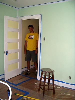 During painting
