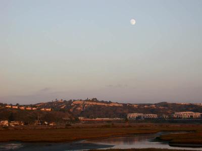 Moon rising over Del Mar