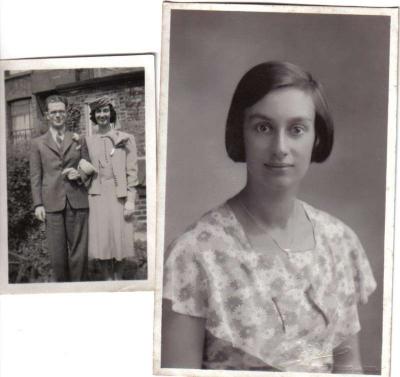 Phyllis aged 21 1934. Wedding 1940