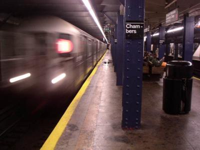 Chambers St subway, NY