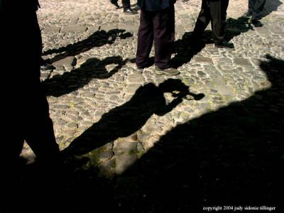 musician's shadows, antigua, guatemala