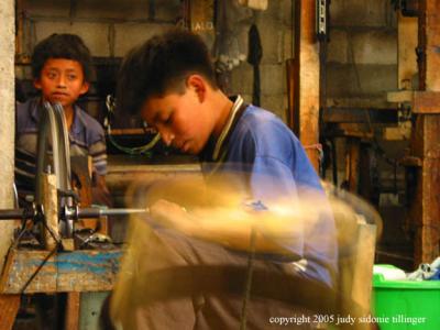 boys spinning, santa maria de jesus, guatemala