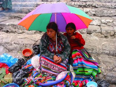 under the umbrella, chichicastenango, guatemala