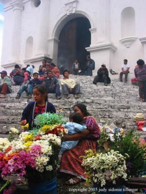 church steps, chichicastenango, guatemala
