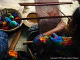 weaving at lidias, guatemala