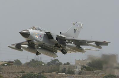 Lossiemouth-based Tornado GR.4 performs a touch and go on arrivals day