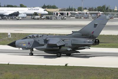 Tornado GR.4 on roll out on Luqa's main runway