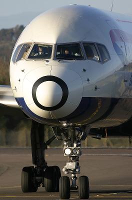 Close-up shot of one of the few remaining Boeing 757-200s still in service with British Airways