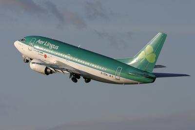 Irish national carrier Aer Lingus flies the Edinburgh-Dublin route