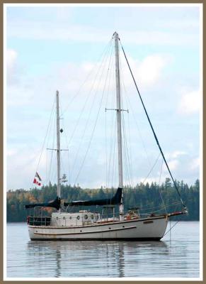 Calm anchorage.