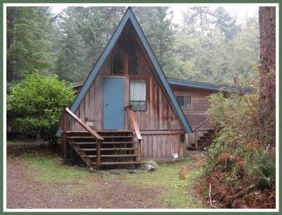 Hollyhock, one of the woodsy cabins.
