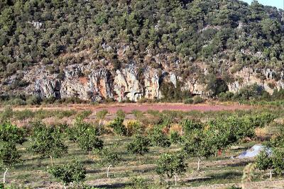 ? Not Myra; small rock tombs