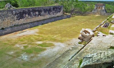 Chichn Itz ball court looking north