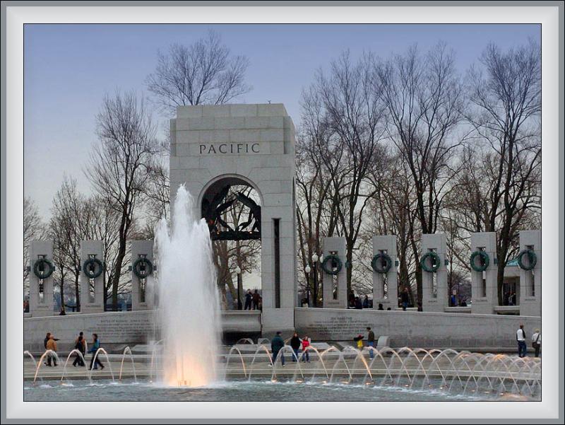 World War II Monument at Twiglight