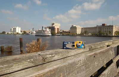 The cameras overlook the Cape Fear River with Wilmington NC as the back drop....