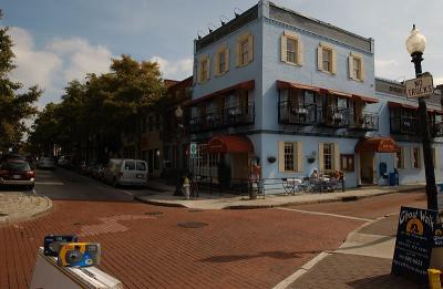 Leg 21_Here in downtown Wilmington a sidewalk lunch with history abound.....