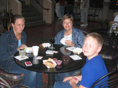 Our daily Canasta session at Happy Hour