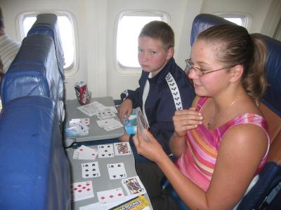 One more round of Canasta on the trip home