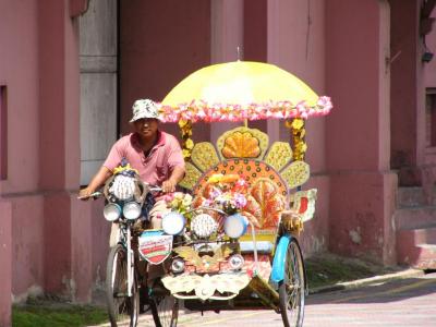 Decorated trishaw