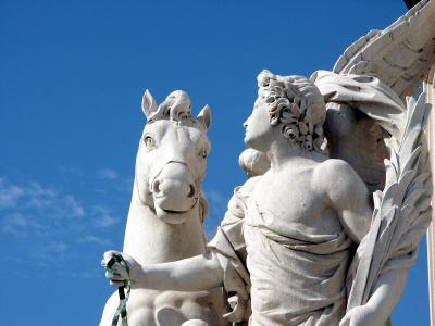 man holding the horse by Luís M Pereira