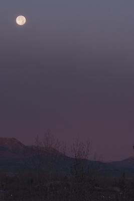 Moon set over the foothills