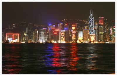 Hong Kong skyline night