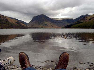 Lake District... lunch at Lake Buttermere