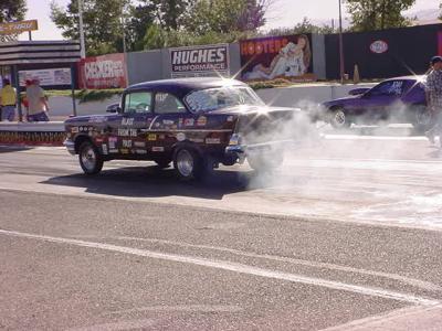 1957 Chevy burn out