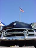American Flag<br> black 1951 Ford <br>4 door sedan