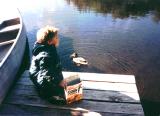 Stephen - Feeding the ducks - 1986