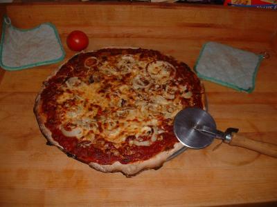 Sausage and Mushroom pizza