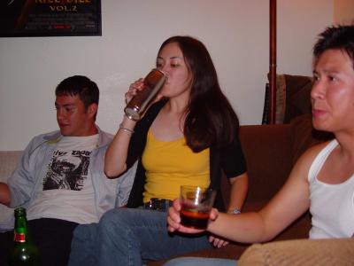 Pounding the Sapporo!