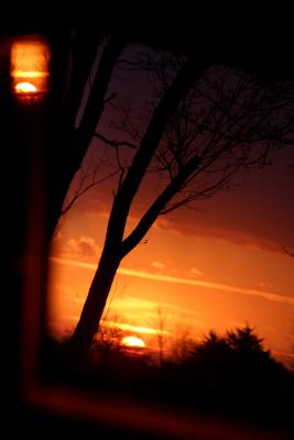 sunset reflected in a picture frame_March_18_2005.jpg