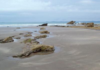 an empty beach..