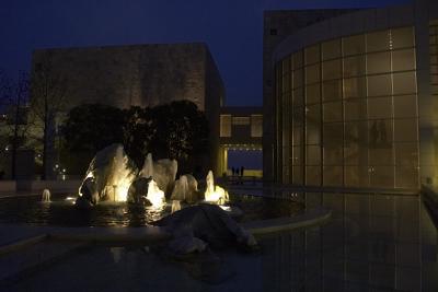 Fountain and West Pavilion, Getty Museum