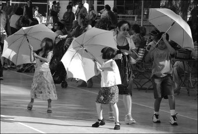 Trio of Umbrellas