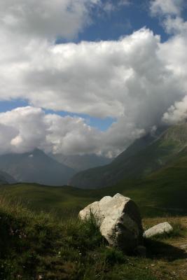 in the road to Bonneval sur Arc