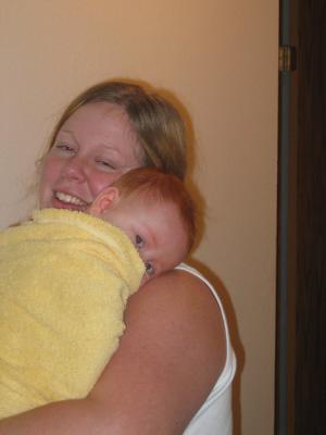 Just out of the bath