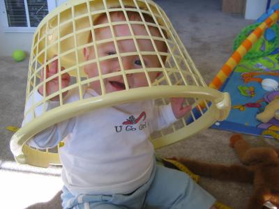 Tay has many uses for her toy basket