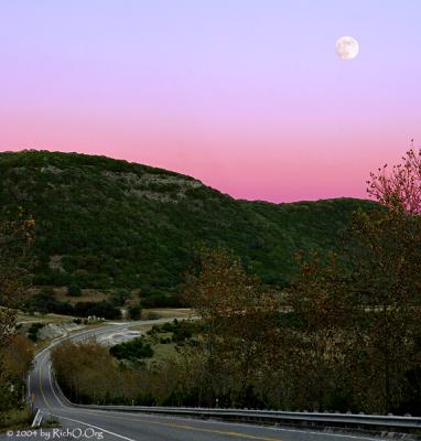 Fall Moonrise in Hill Country II