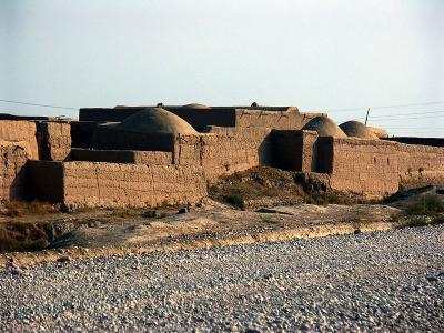 Mud houses are very common