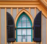 Blue shutters