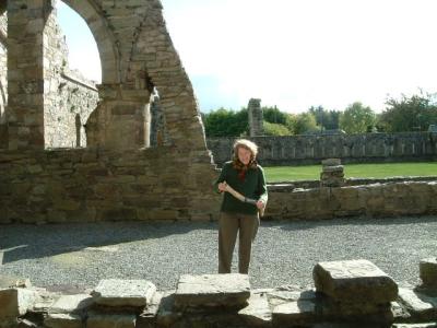 Joan enjoying the Abbey