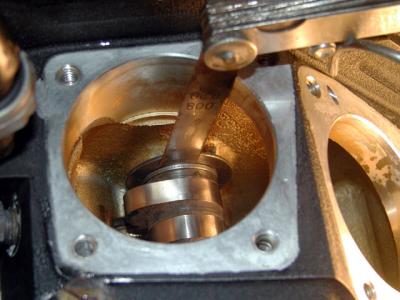 Checking the camshaft endplay between shim and thrust washer.JPG