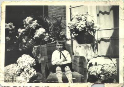 dad in garden